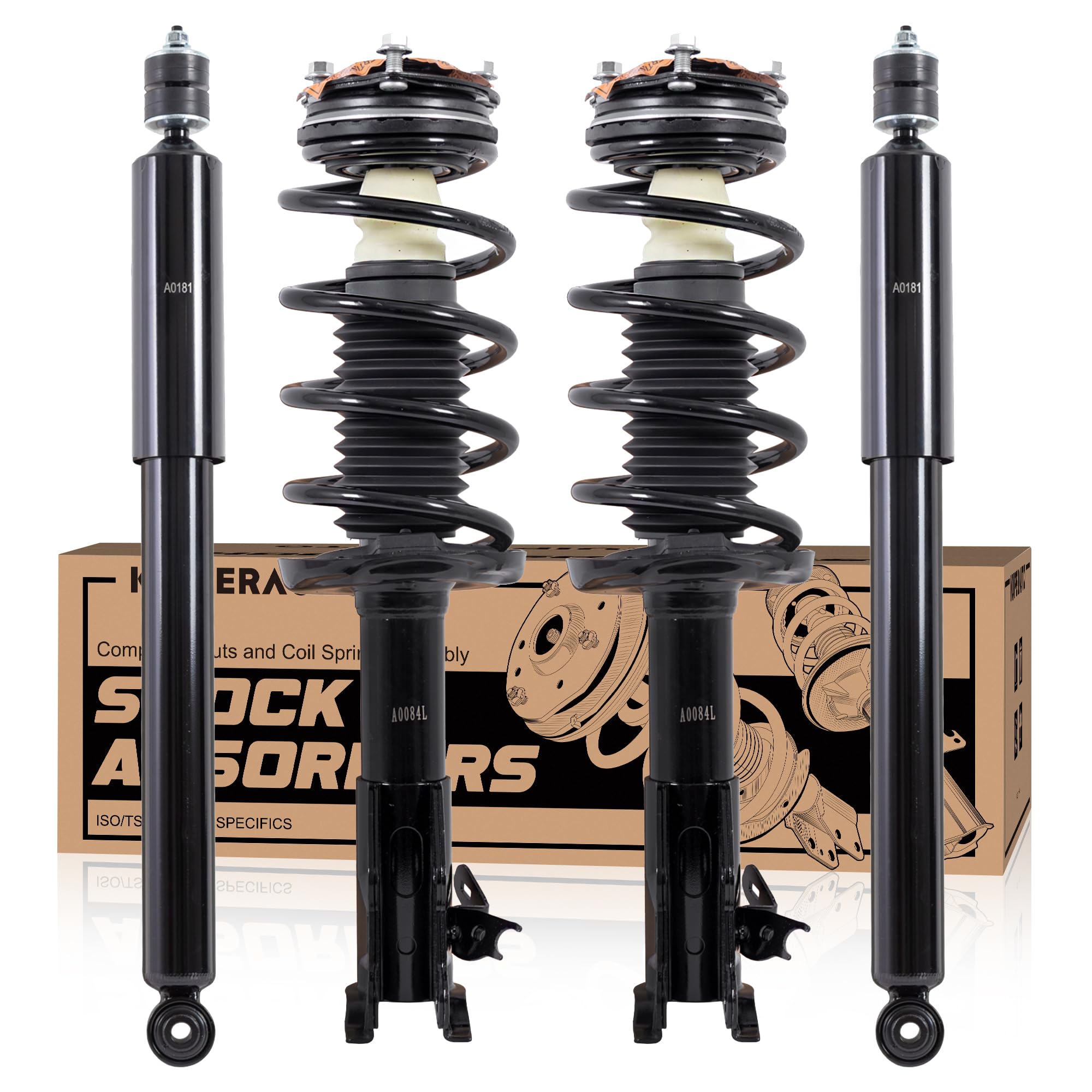 あかのこーと Amazon.com: KUIPERAUTO Front + Rear Complete Struts Coil